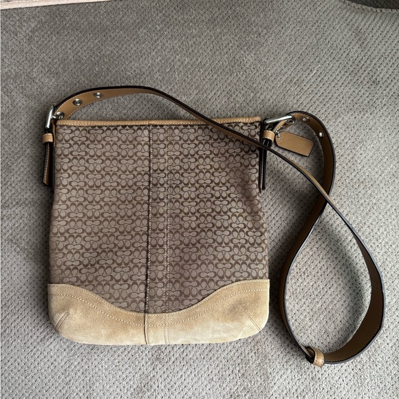 Coach Brown and Tan Crossbody Bag - Picture 1 of 5